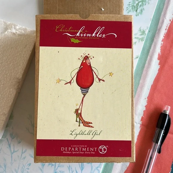 Dept 56 Christmas Krinkles Lightbulb Girl by Patience Brewster - Picture 1 of 3